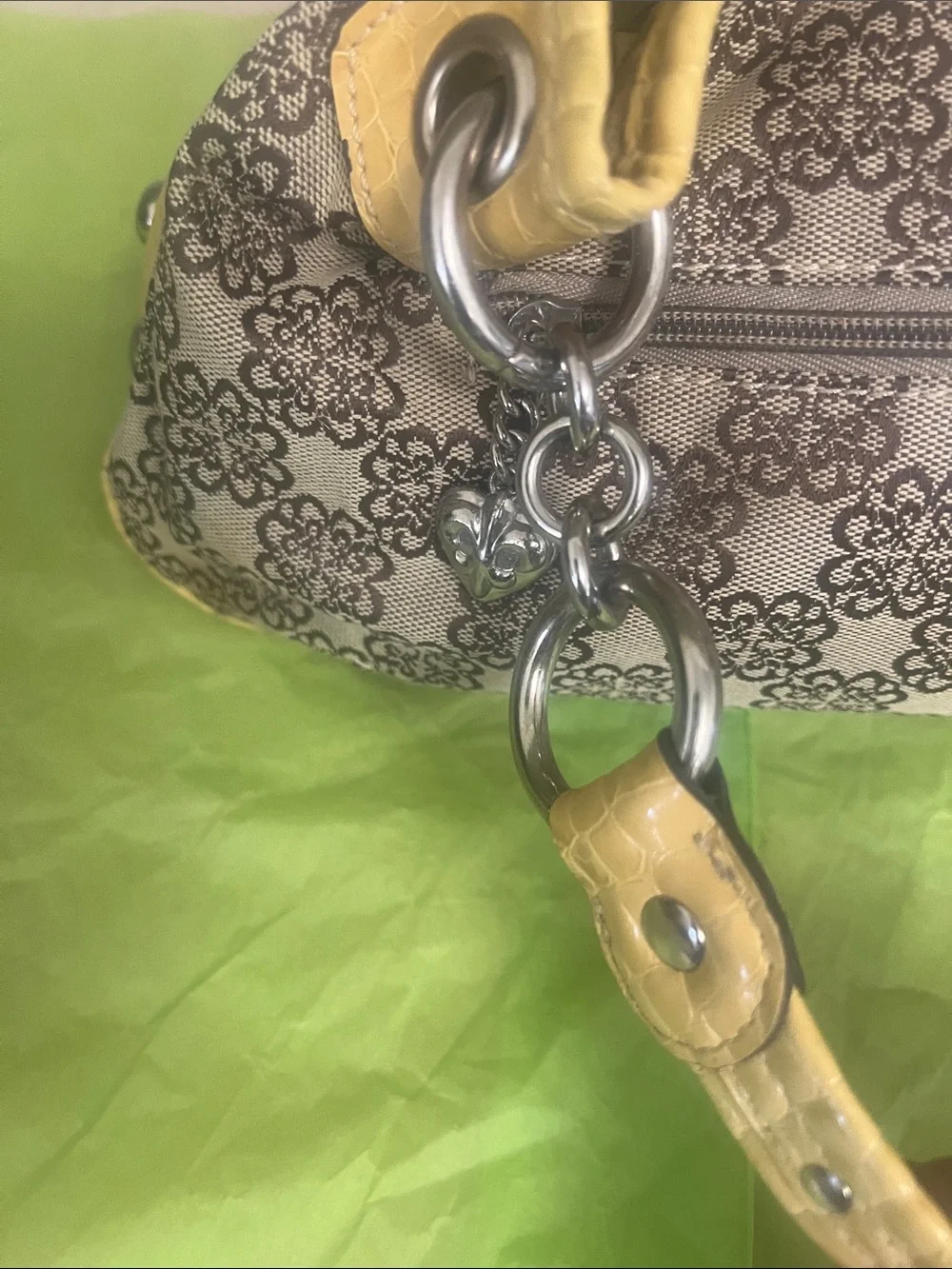 Yellow Kathy Van Zeeland Accent Pattern Print Women's Satchel by